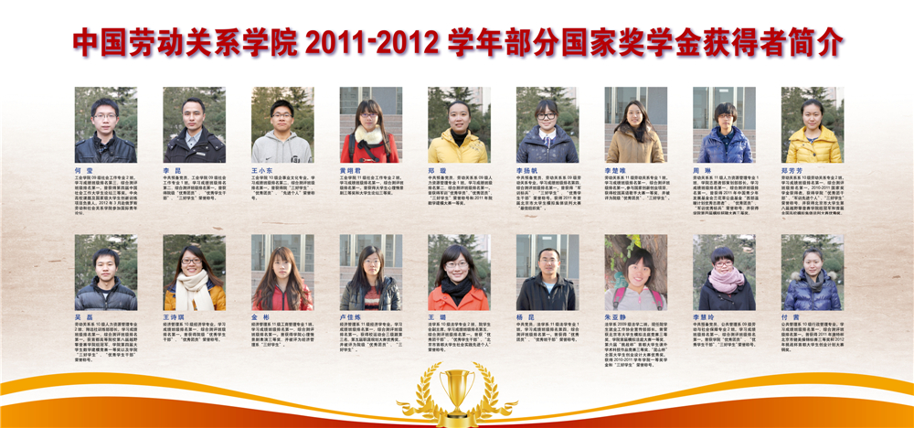 2011-2012学年部分国家奖学金获得者简介(一)