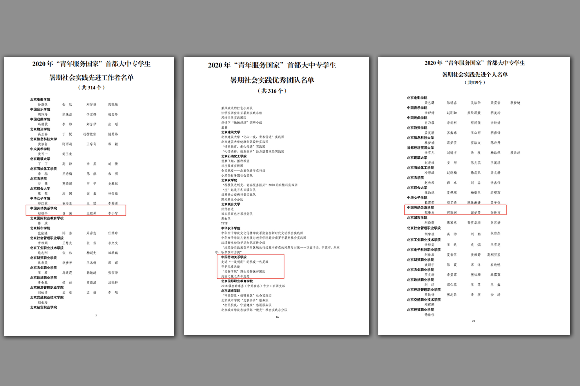 我校师生在2020年“青年服务国家”首都大中专学生暑期社会实践活动评优中荣获多个奖项